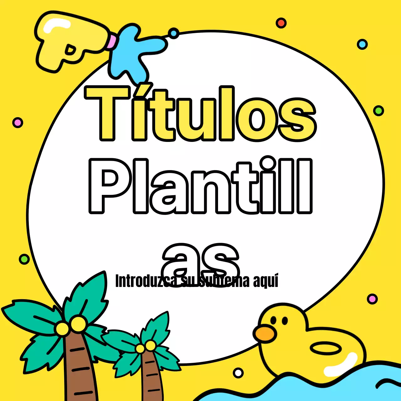 Un bonito anuncio de eventos veraniegos en amarillo y azul claro