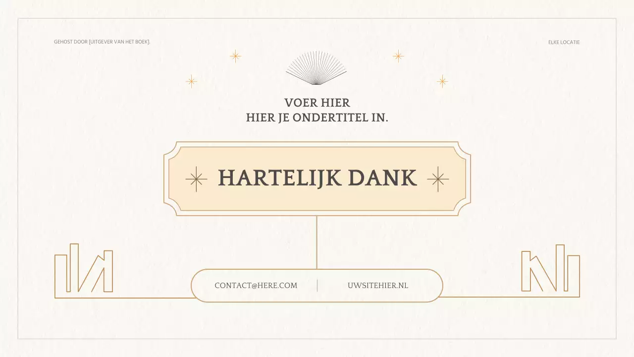 Boekpresentatie van nieuw geometrisch boek in geel en ivoor