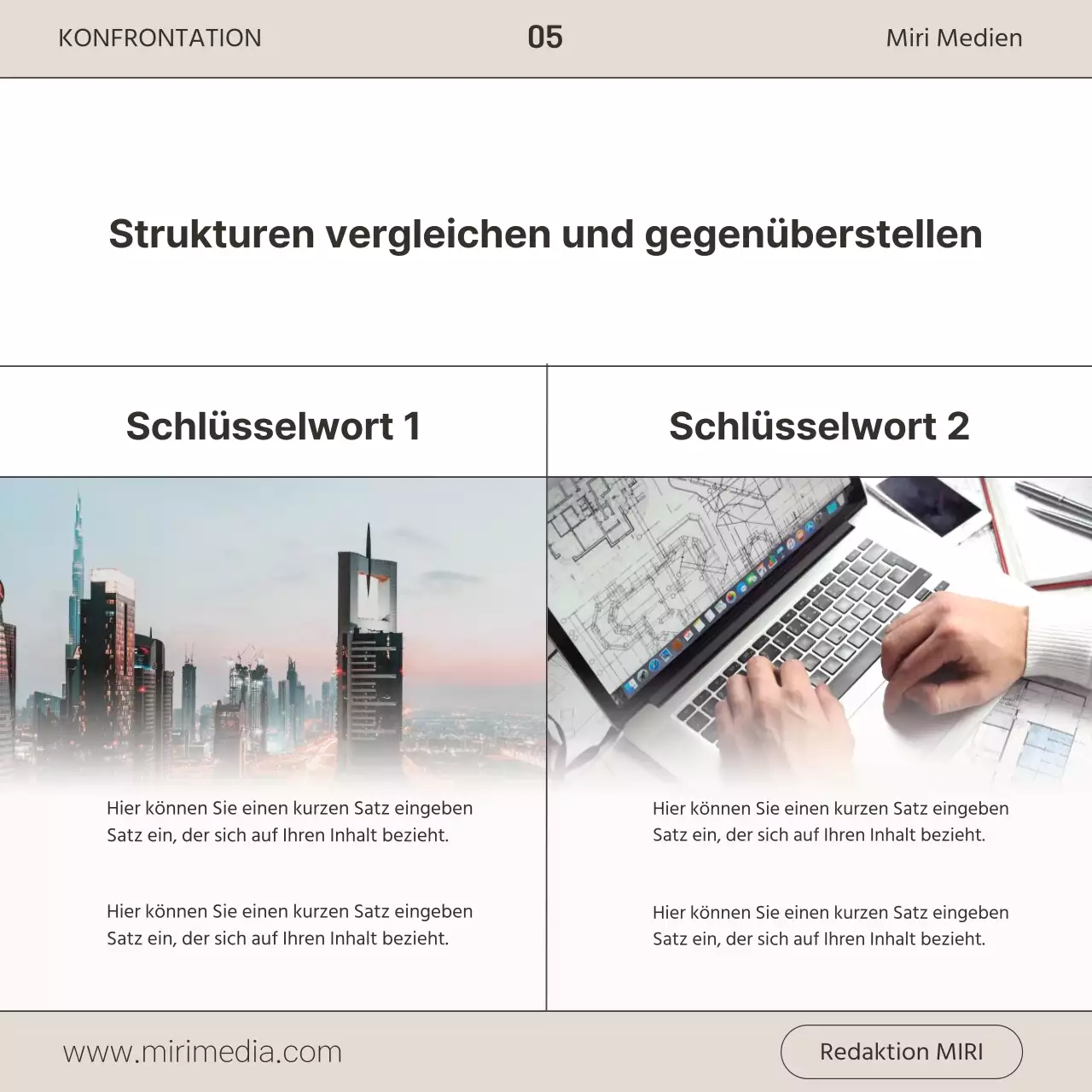 Ein einfacher Business-Newsletter in Braun und Weiß