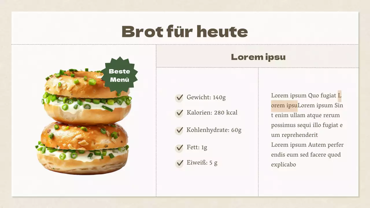 Modernes Backen in Beige Ein-Tages-Kurs-Rezept