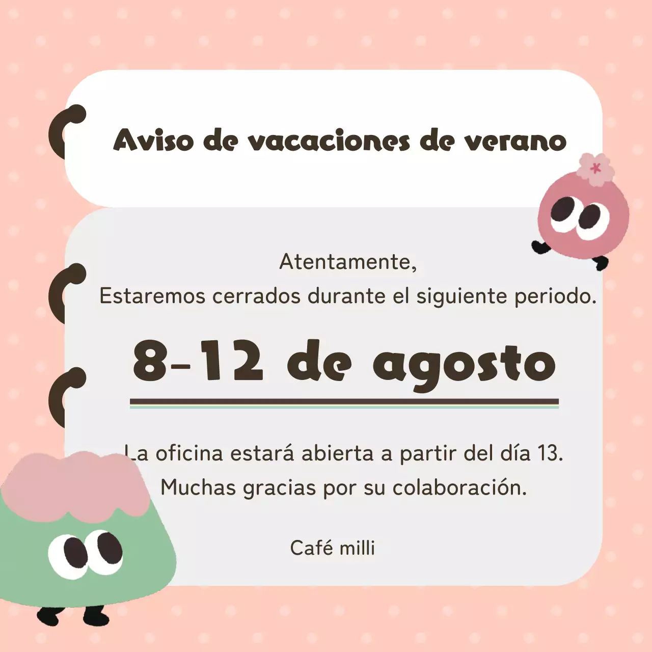 Bonitas vacaciones de verano en rosa y marrón