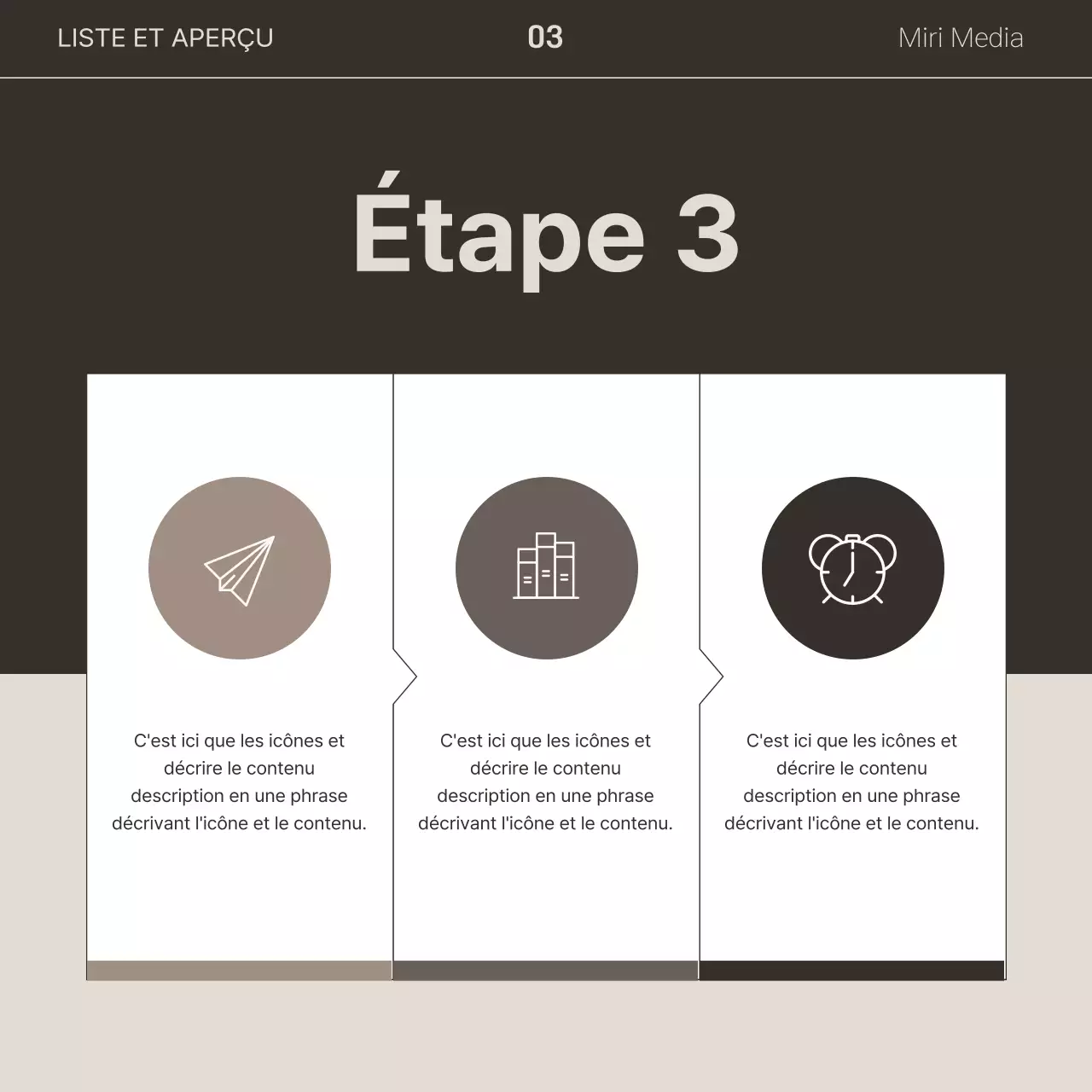 Une lettre d'information commerciale simple en brun et blanc