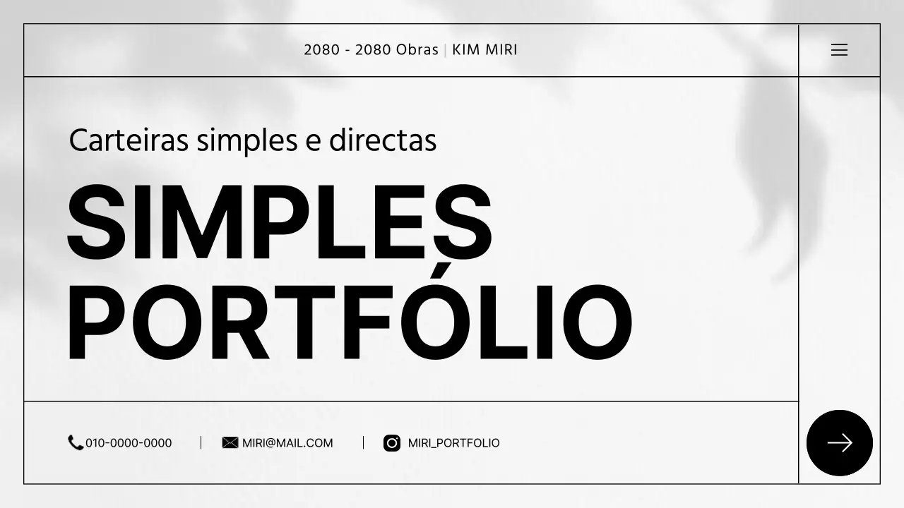 Uma carteira de CV simples em cinzento e preto