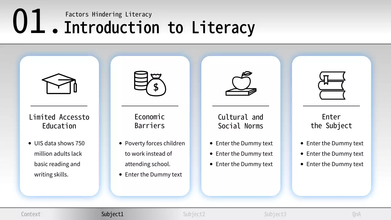 Grey Professional Literacy Presentation