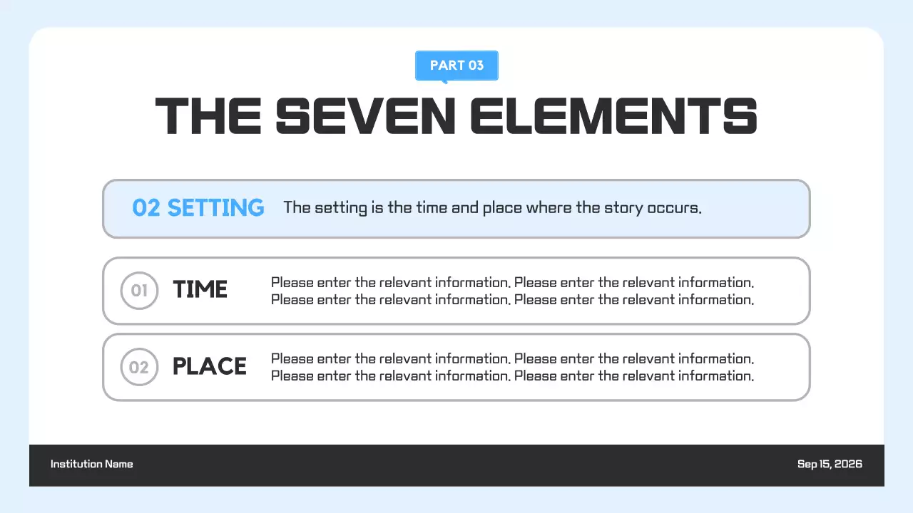 블루 모던 스토리텔링 코스 프레젠테이션