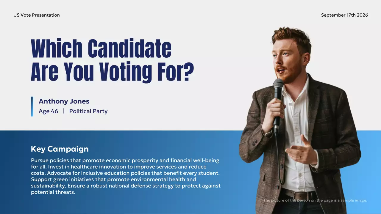 Blue Modern Voter Registration Guide Presentation