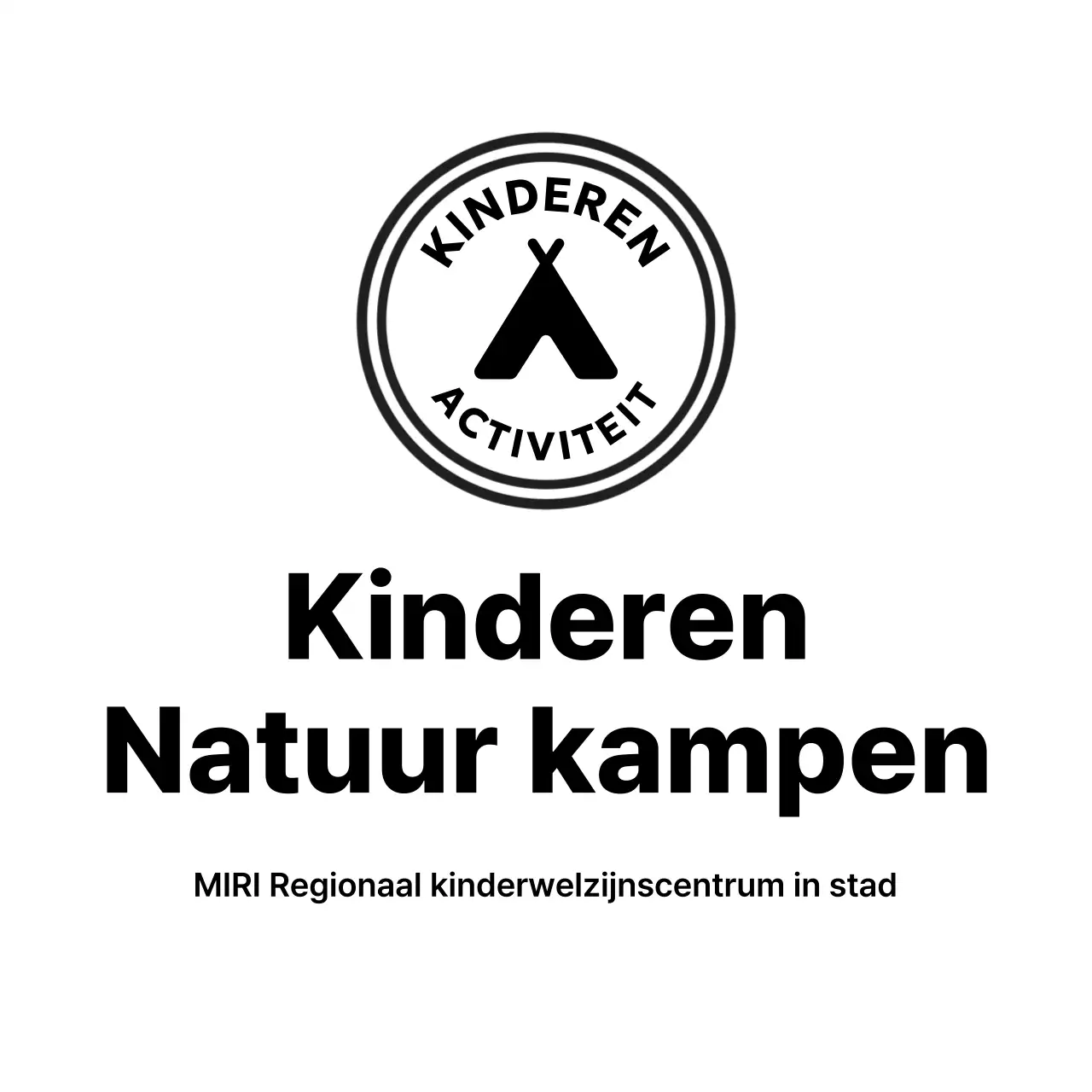 Minimalistisch natuurbelevingskamp logo