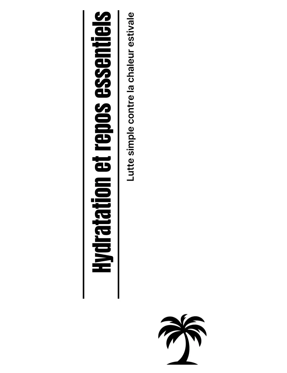 Promouvoir avec une typographie claire et des palmiers