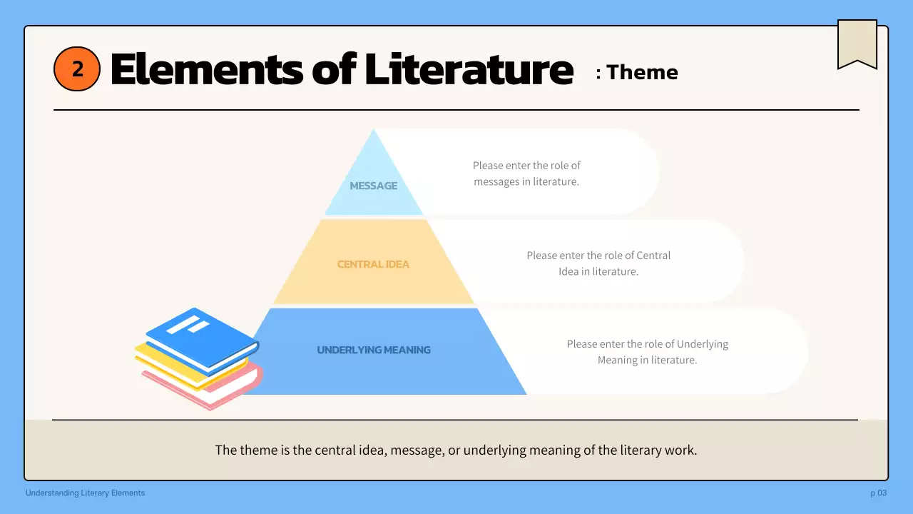 Blue Simple Literary Guide Presentation