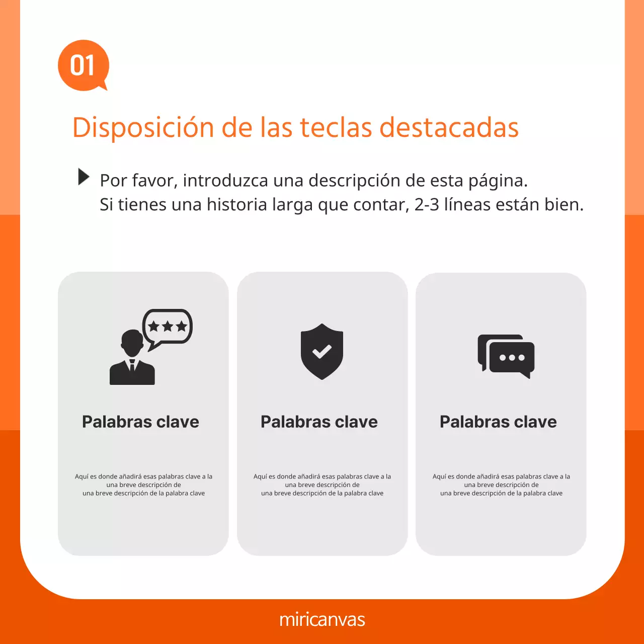 Promover una marca sencilla en blanco y naranja