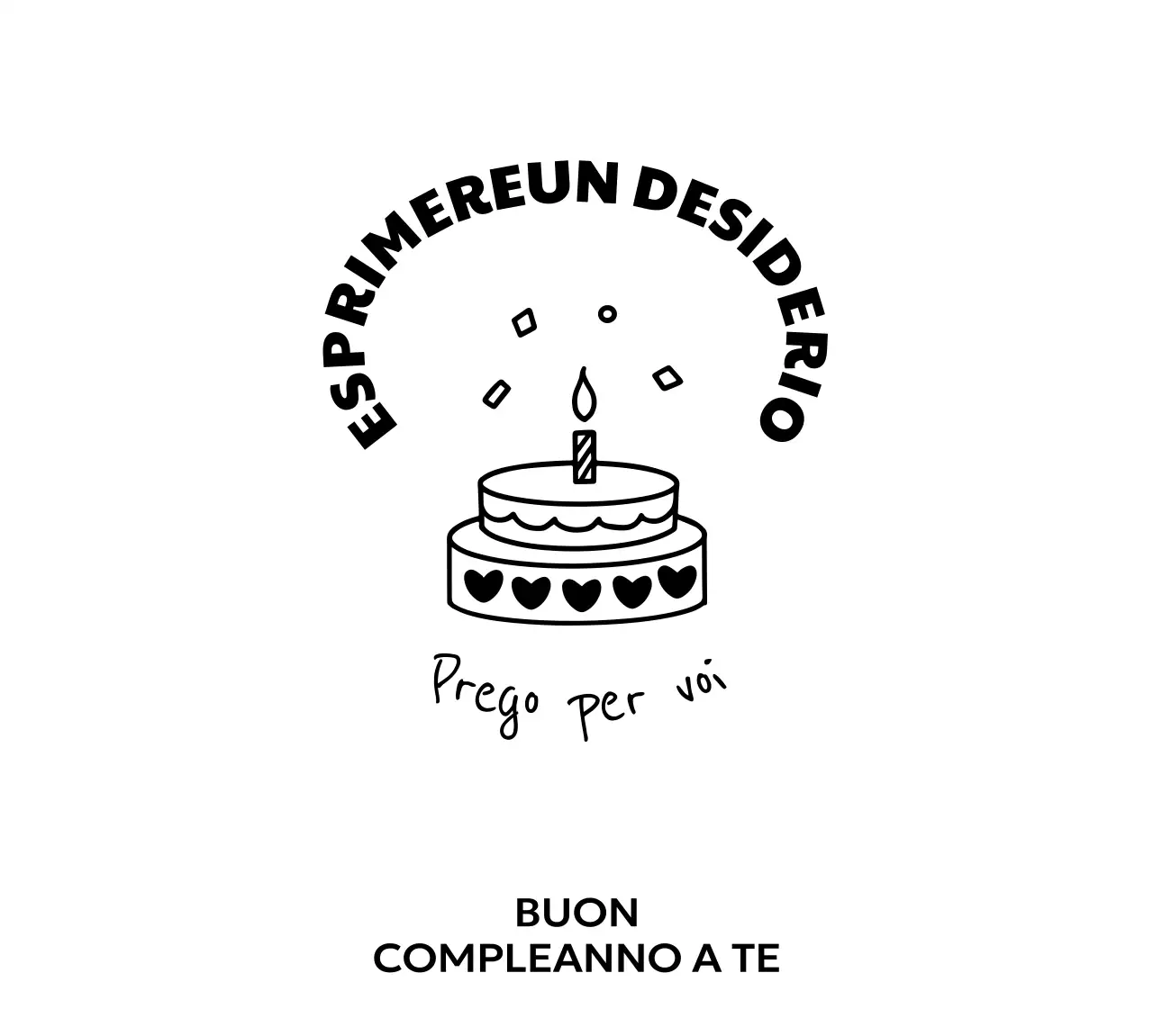 Buon compleanno disegnato a mano con un tocco di classe