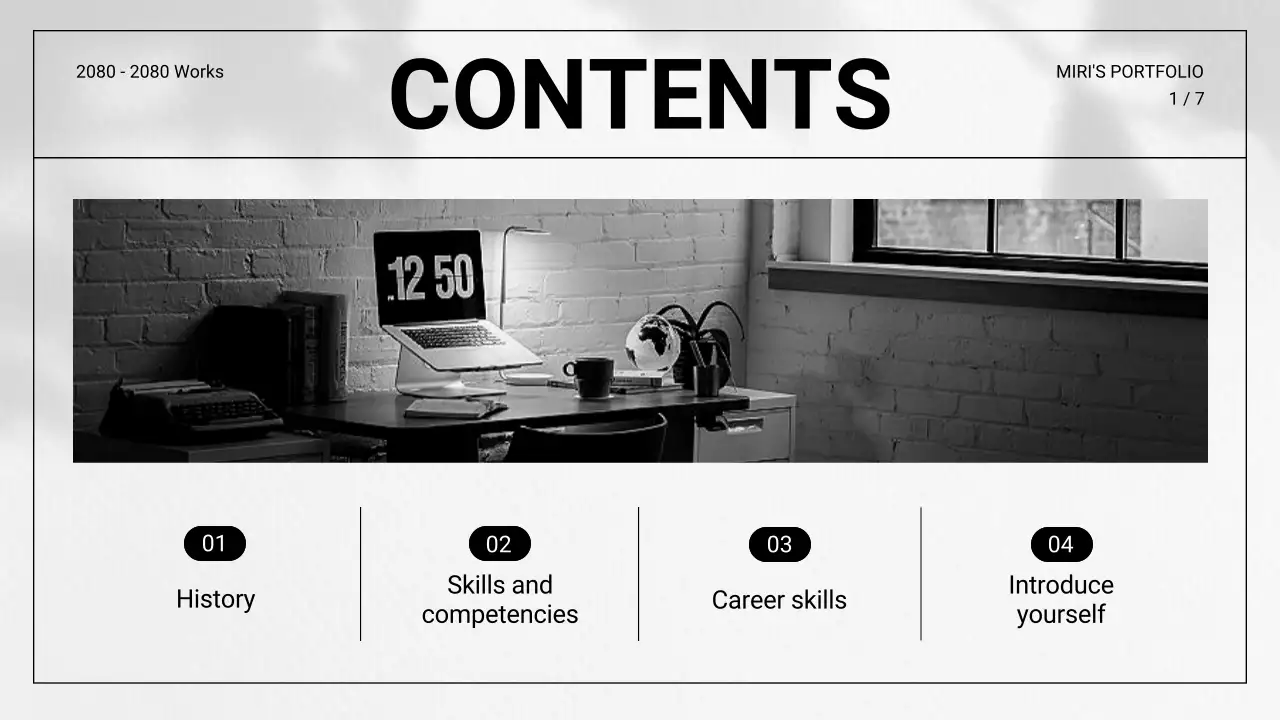 White Minimal Portfolio Resume Presentation