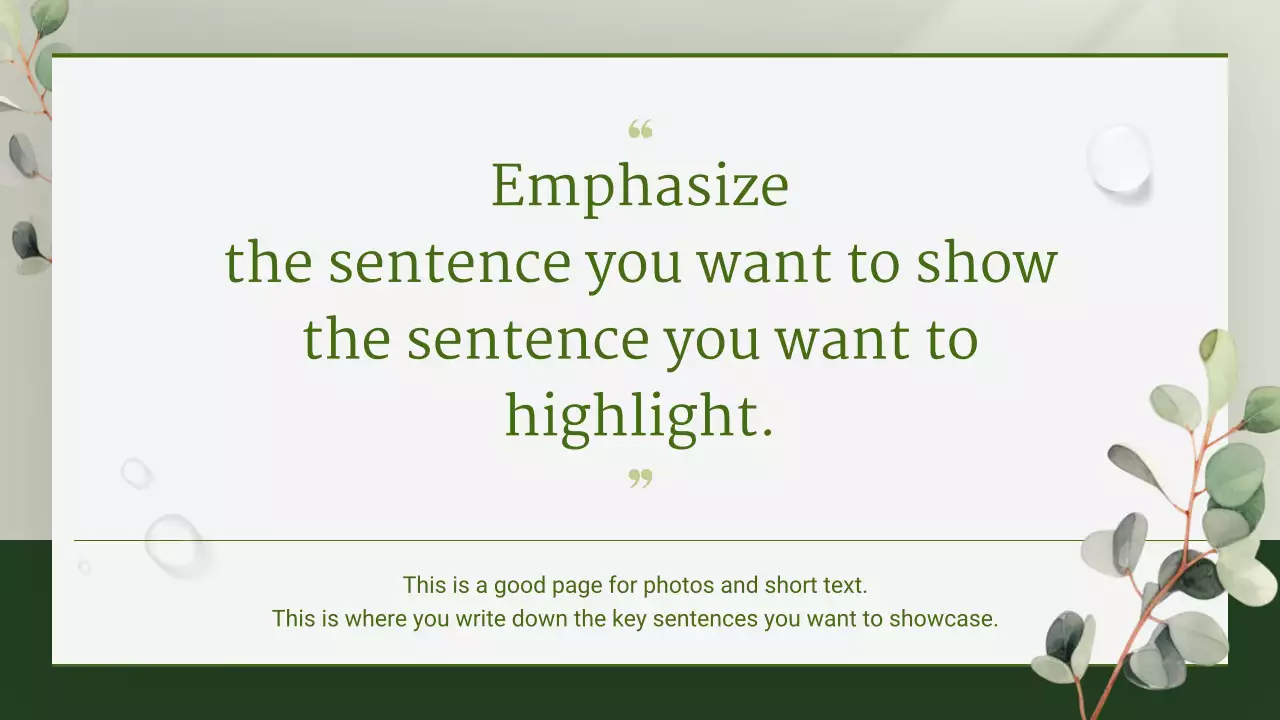 Green Floral Backgrounds Presentation