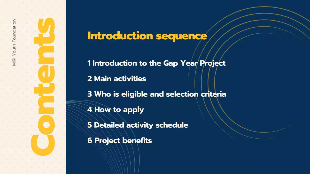 옐로우 모던 갭 이어 프로모션 프리젠테이션