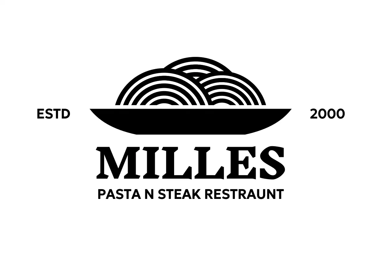 Logotipos de restaurantes con iconos minimalistas