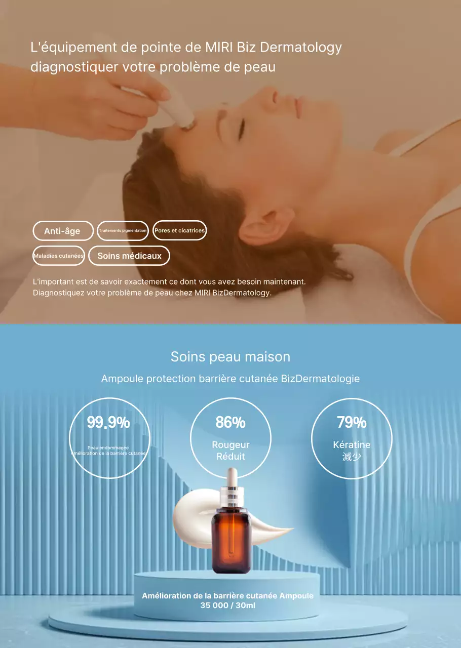 Promouvoir des soins sophistiqués en bleu et beige