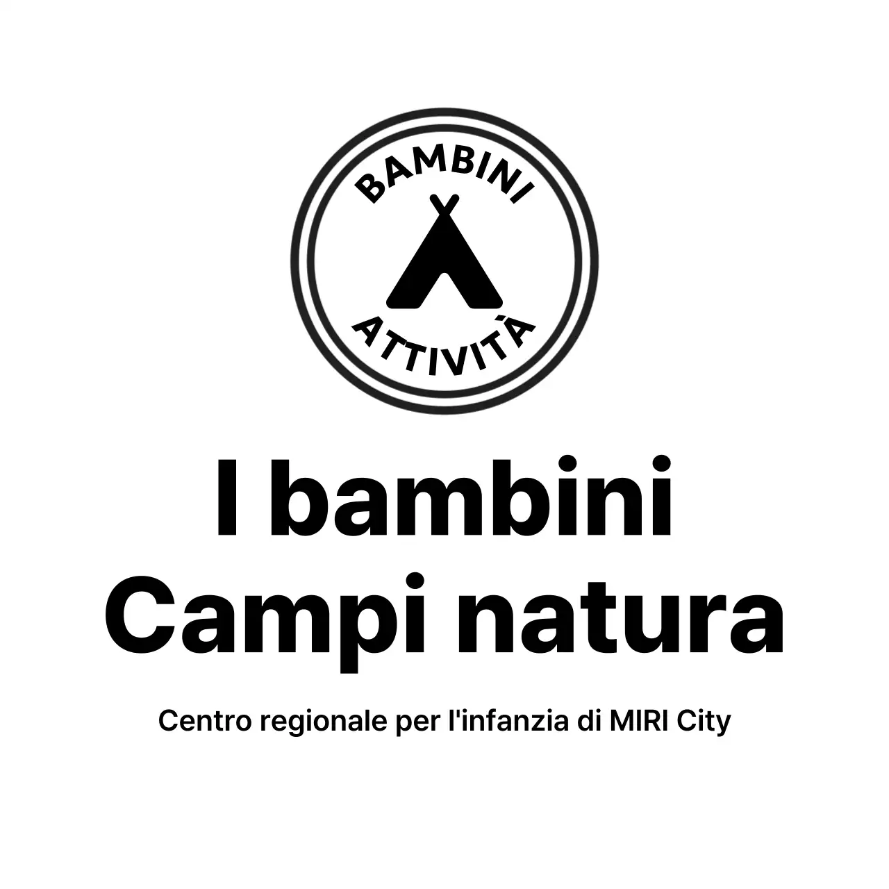 Logo minimalista del campo di esperienze naturalistiche