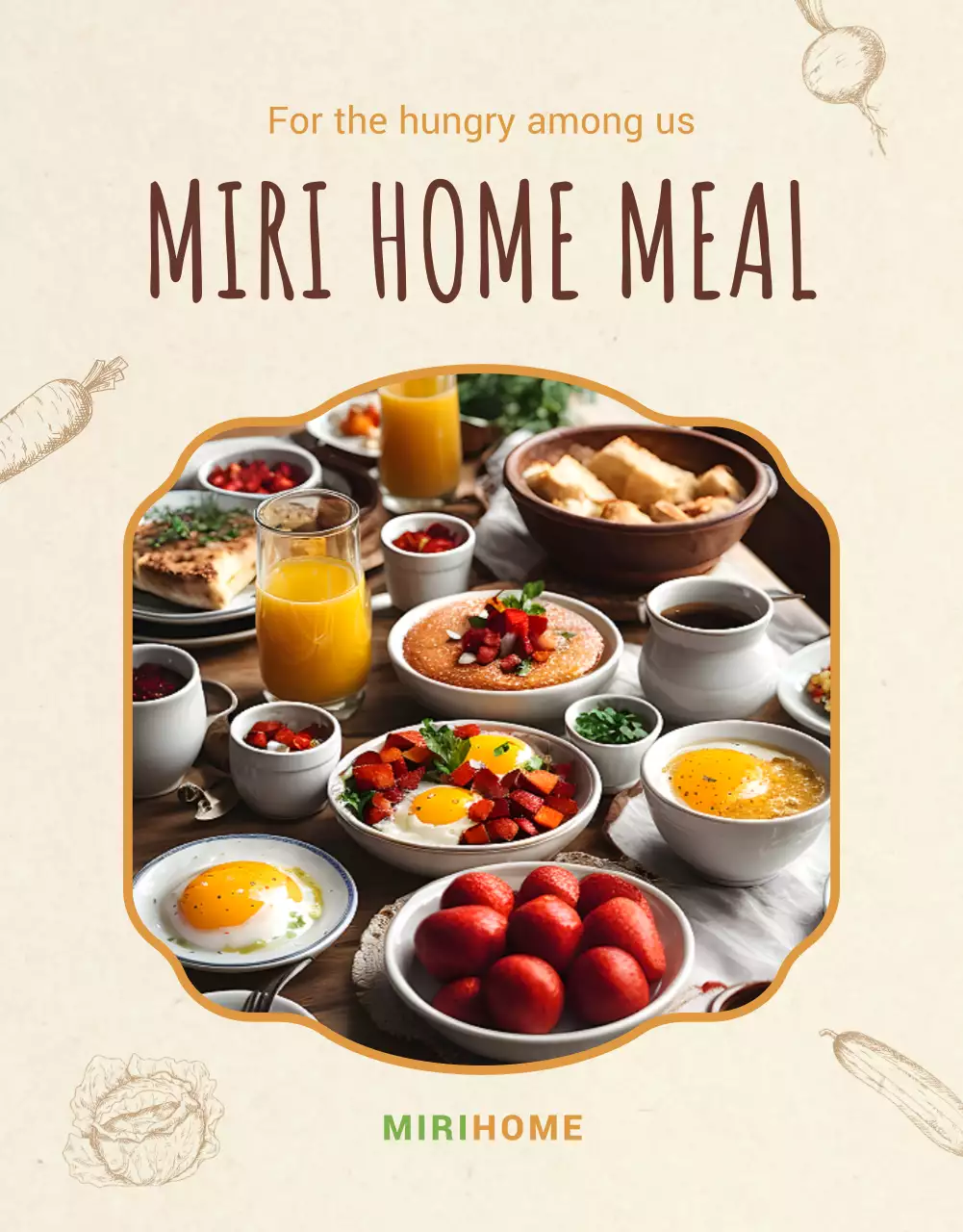 Beige Rustic Breakfast Promotion Poster