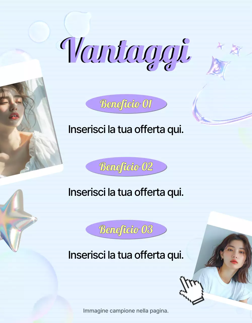 Pubblicità di moda kitsch per l'anno 2000 in azzurro