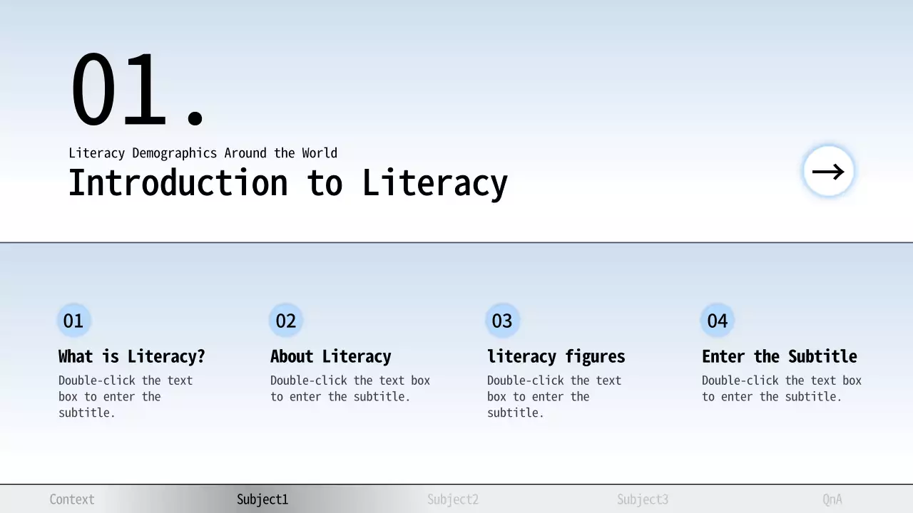Blue Modern Literacy Guide Presentation