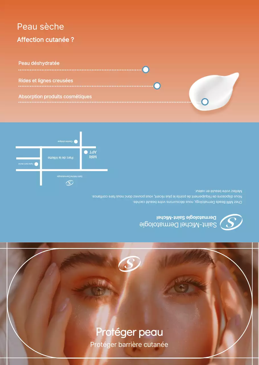 Promouvoir des soins sophistiqués en bleu et beige