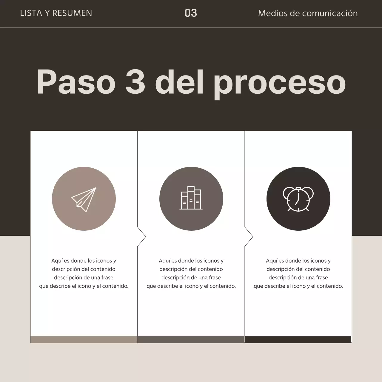 Un sencillo boletín empresarial en marrón y blanco