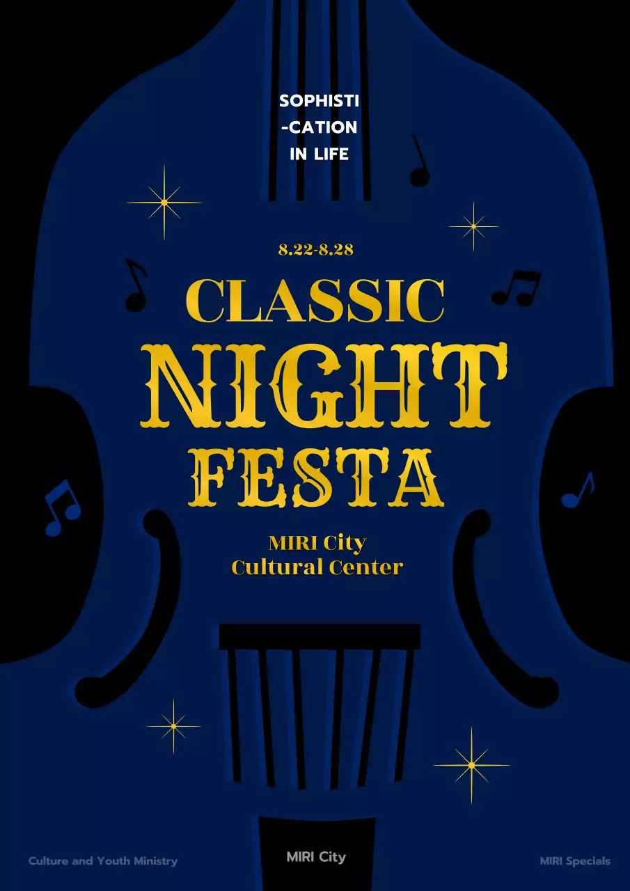 Blue Classic Music Event Poster