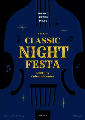 Blue Classic Music Event Poster