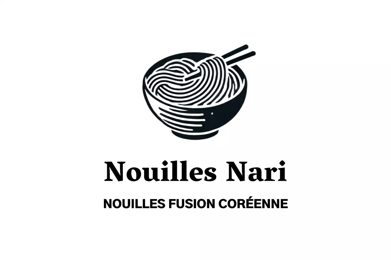Logo du restaurant coréen Noodles avec illustration