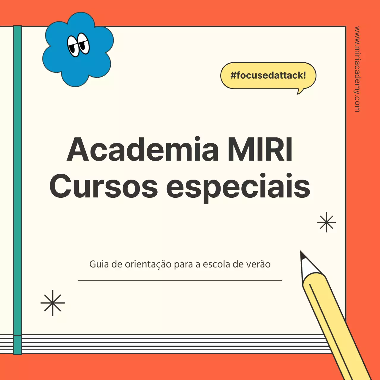 Promoção de uma palestra escolar cor de laranja kitsch
