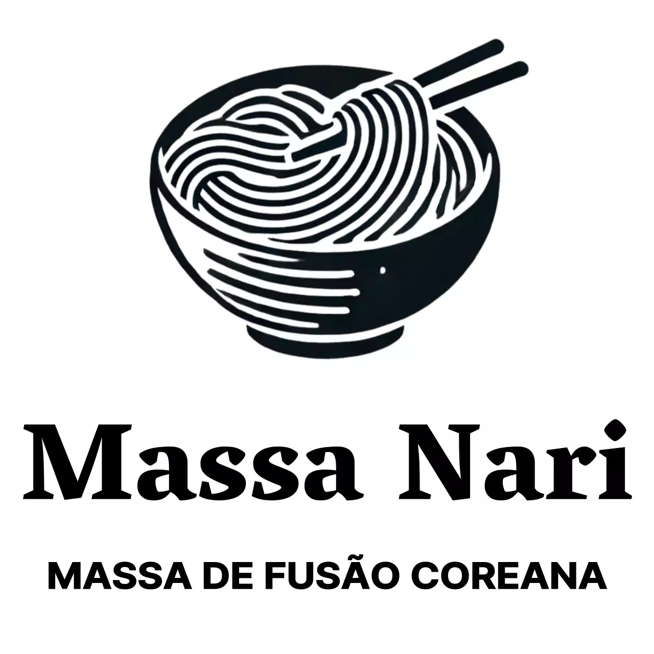 Logótipo do restaurante coreano Noodles com ilustração