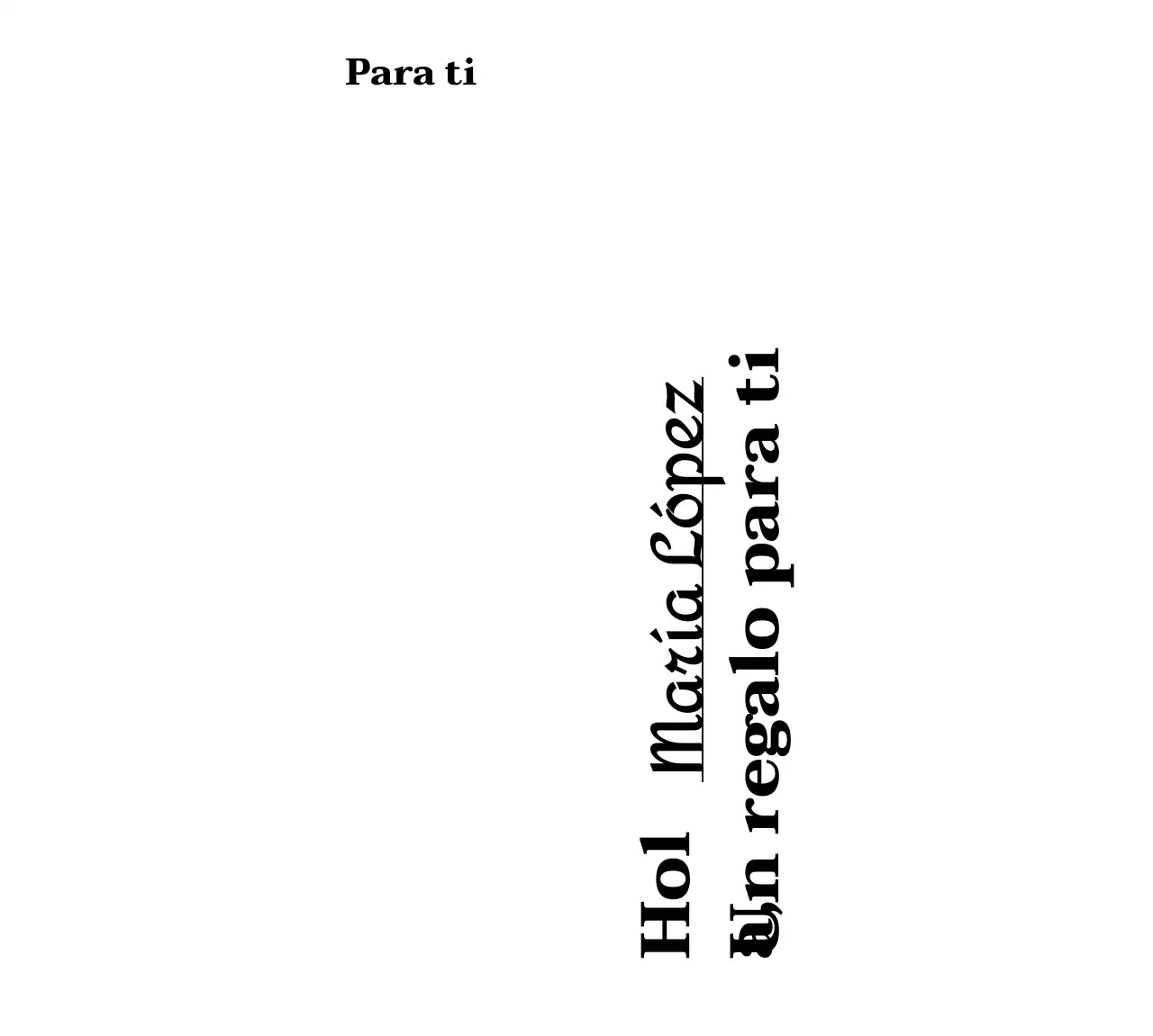 Un regalo de recuerdo con una sentimental letra serif escrita a mano