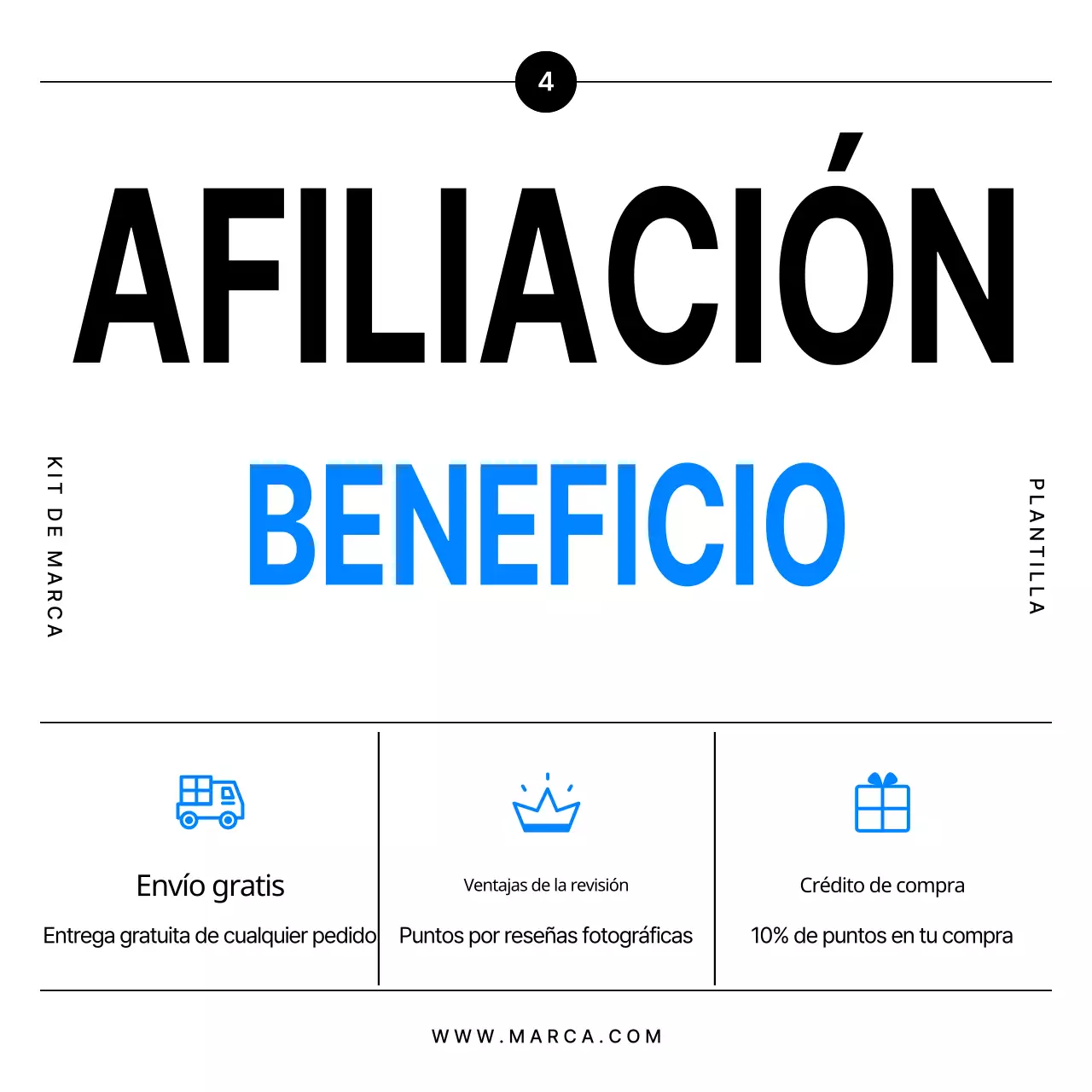 Promueva una marca moderna en negro y azul