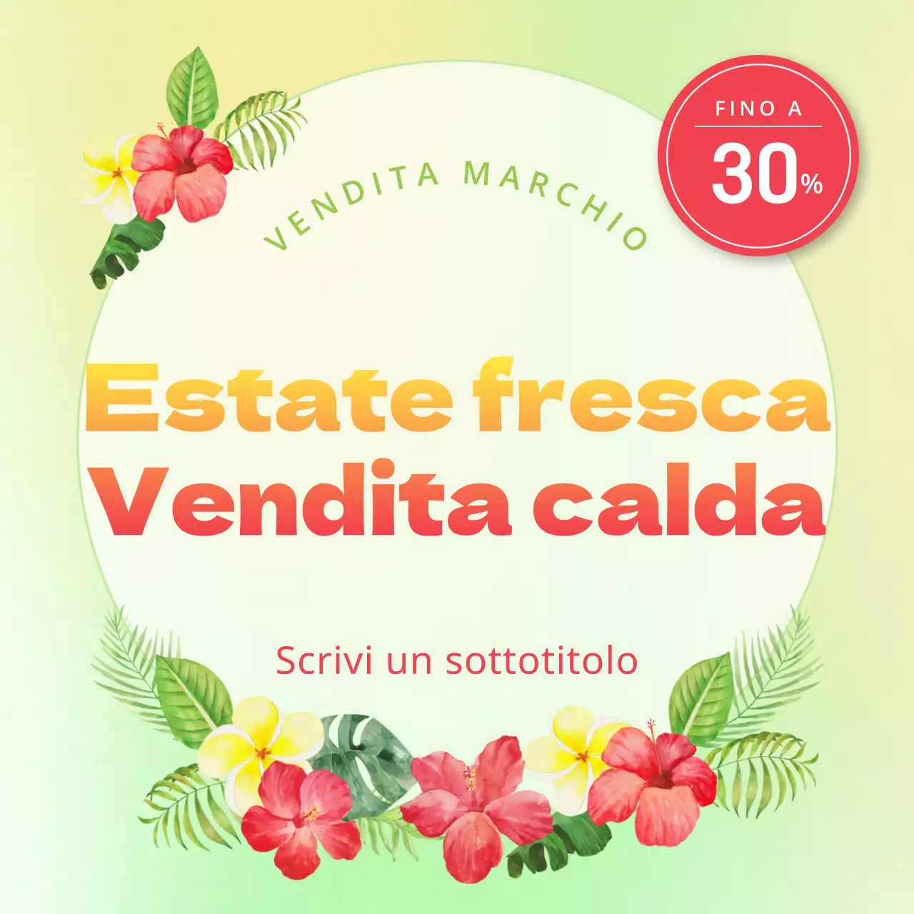 Copertina con sfondo floreale in stile tropicale nei colori menta e rosa caldo