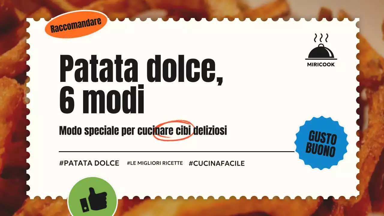 A proposito di questa semplice ricetta a base di patate dolci in avorio e arancione