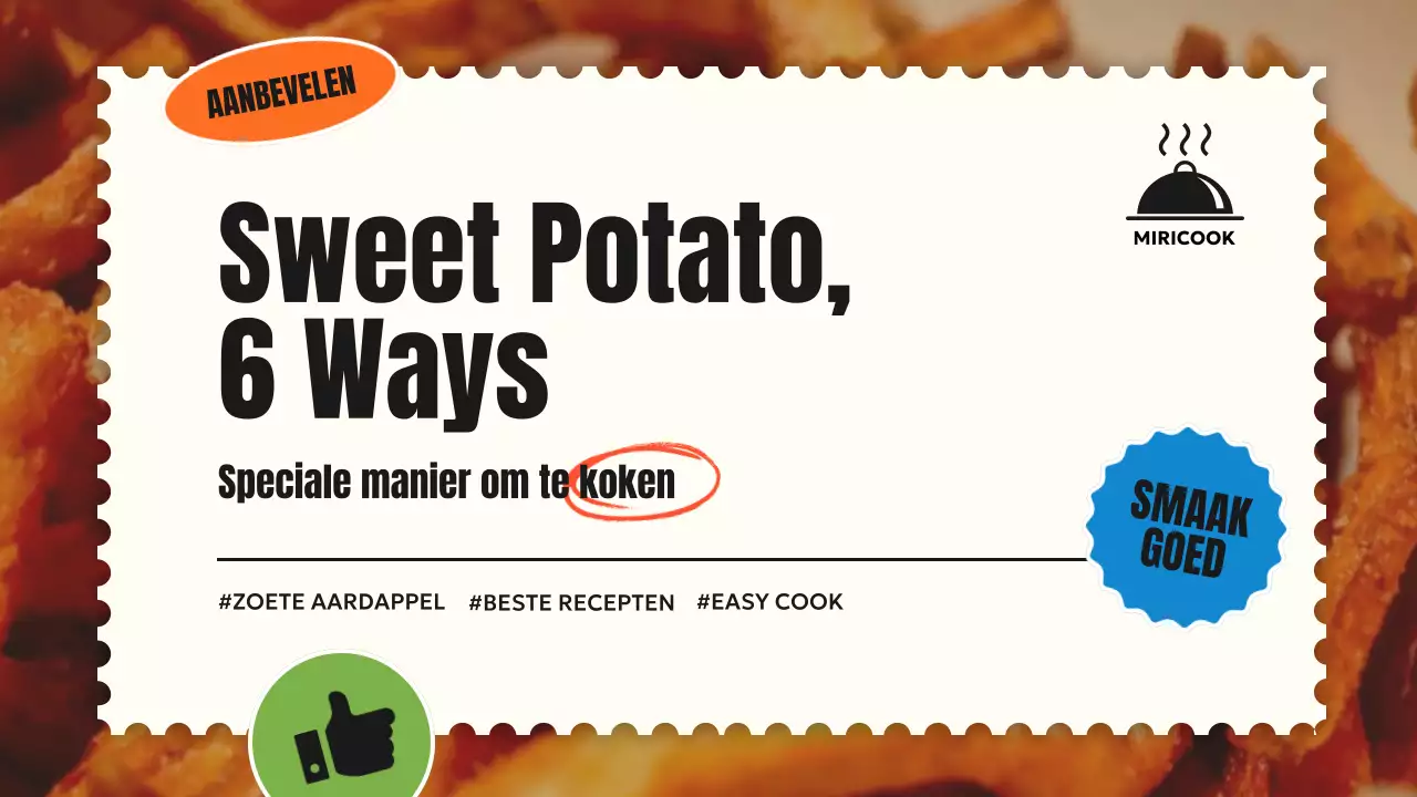 Over dit eenvoudige zoete aardappel recept in ivoor en oranje