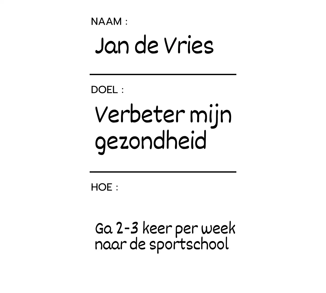 Een gezondheidsverbeterplan met een strakke lay-out