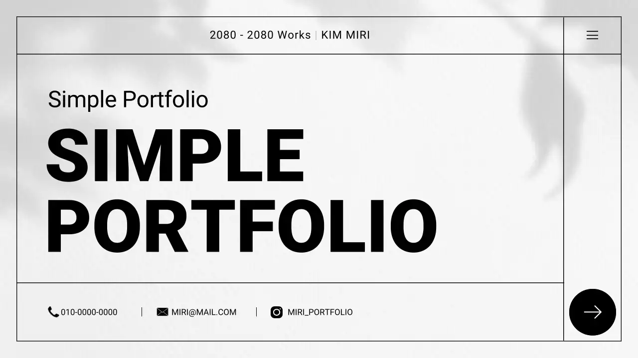White Minimal Portfolio Resume Presentation