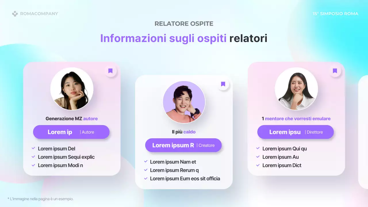 Presentazioni per diffusori di tendenza in azzurro e rosa
