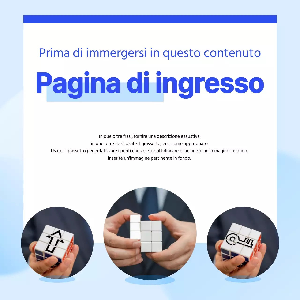 Una semplice newsletter aziendale in blu e bianco