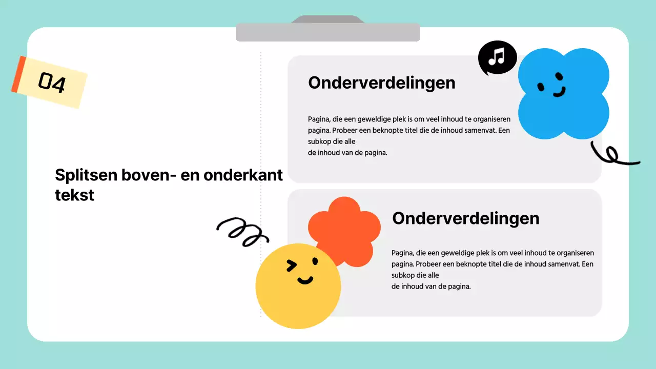 Een eenvoudige leuke gids in lichtblauw en wit