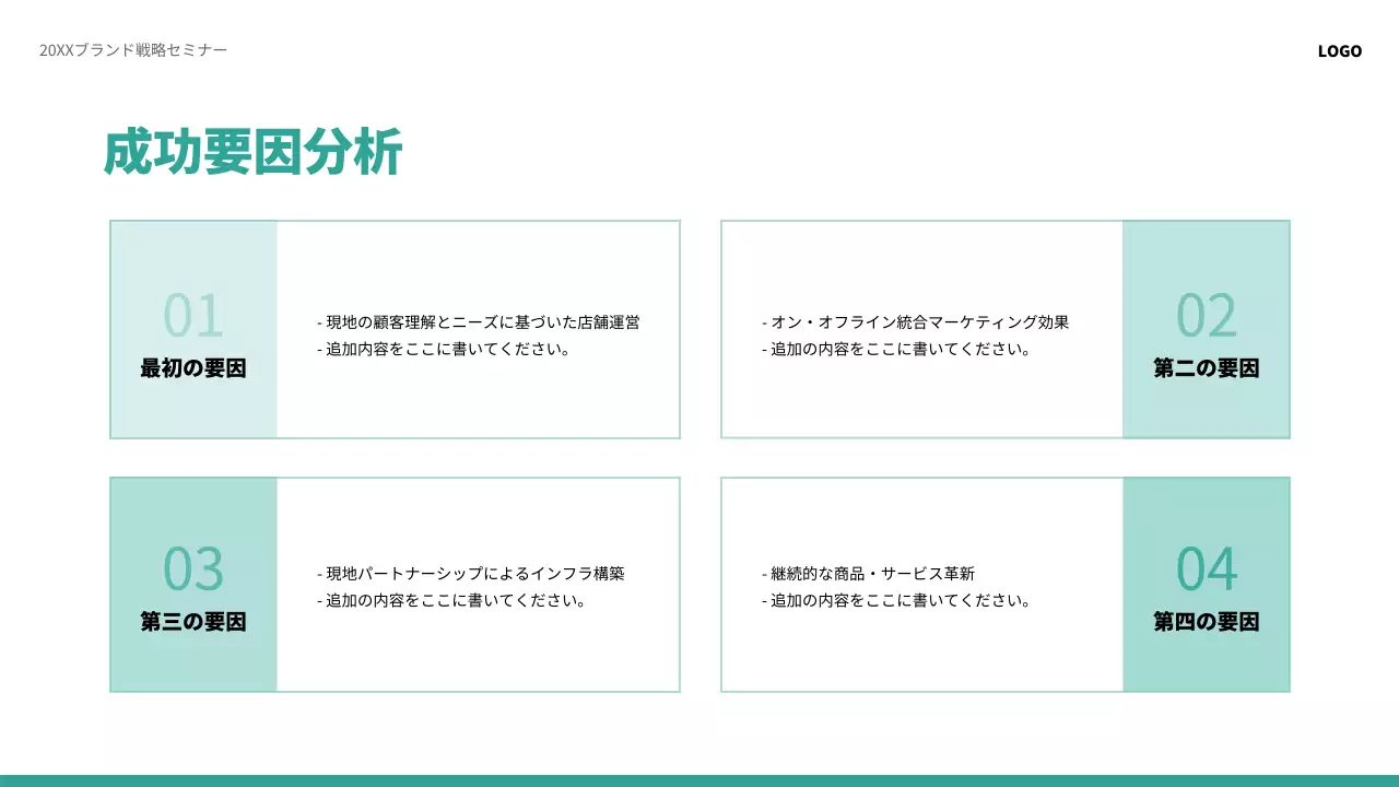 緑 モダン ビジネス 資料 プレゼンテーション