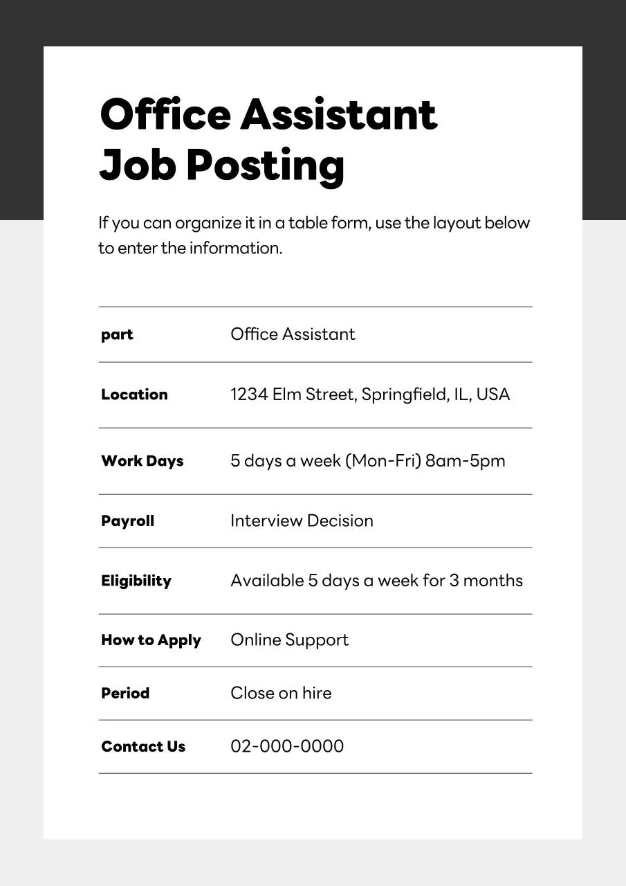Black Modern Office Document