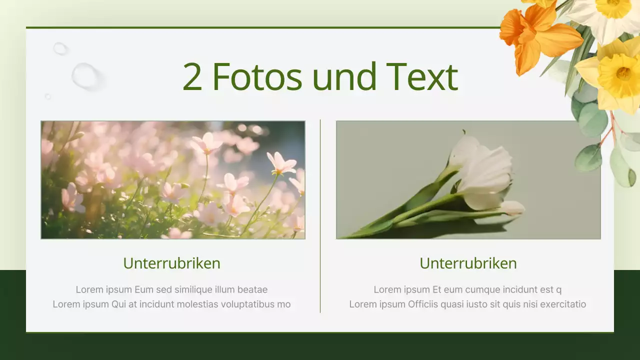 Ein Leitfaden für hübsche florale Hintergründe in Grün und Gelb