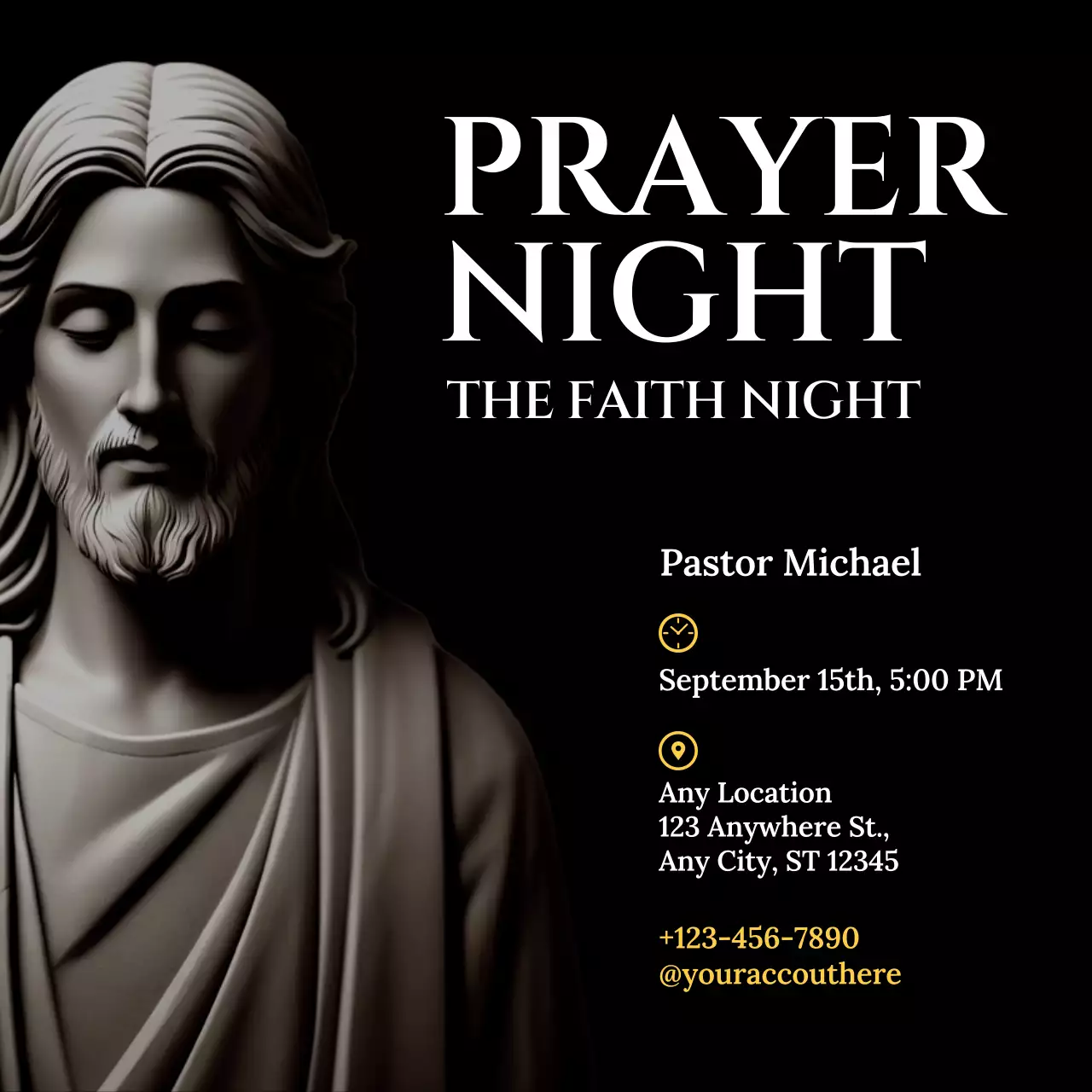 Black Classic Prayer Event Social Media Post