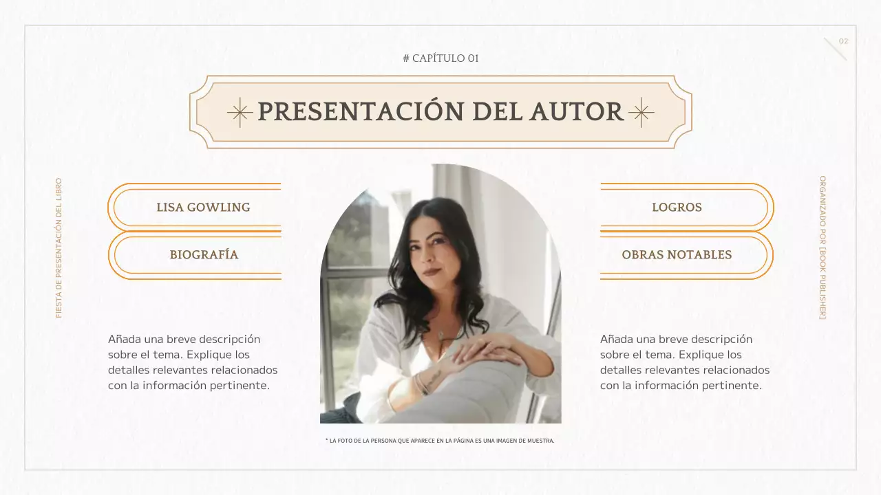 Presentación del nuevo libro geométrico amarillo y marfil