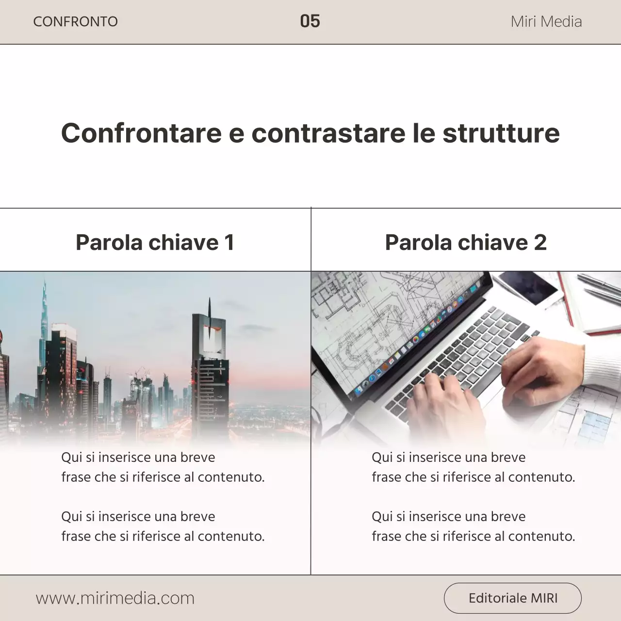 Una semplice newsletter aziendale in marrone e bianco
