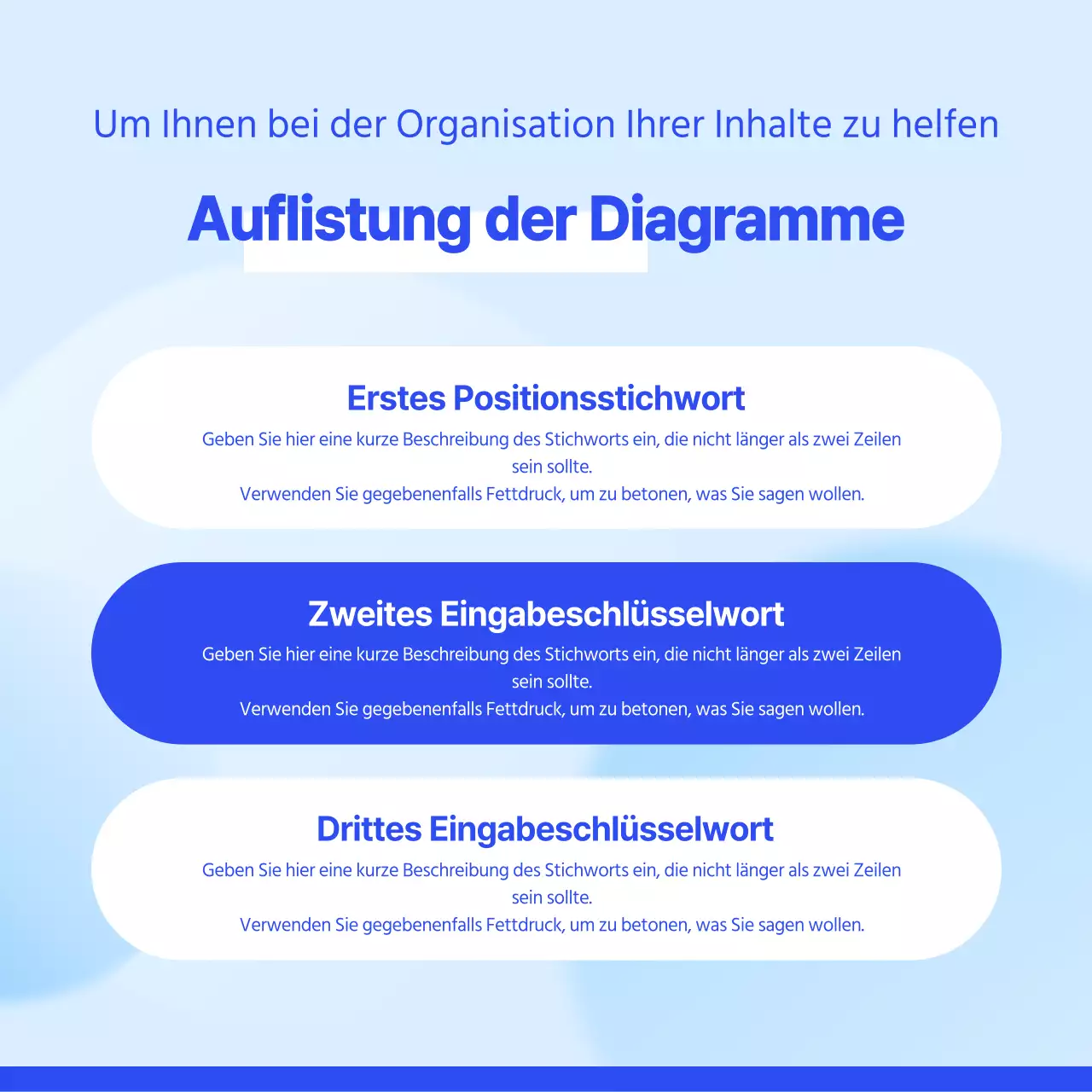 Ein einfacher Business-Newsletter in Blau und Weiß
