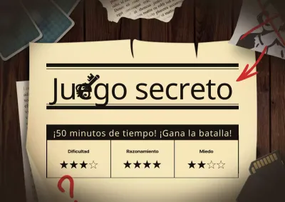 Promover un café escape room vintage en beige y marrón