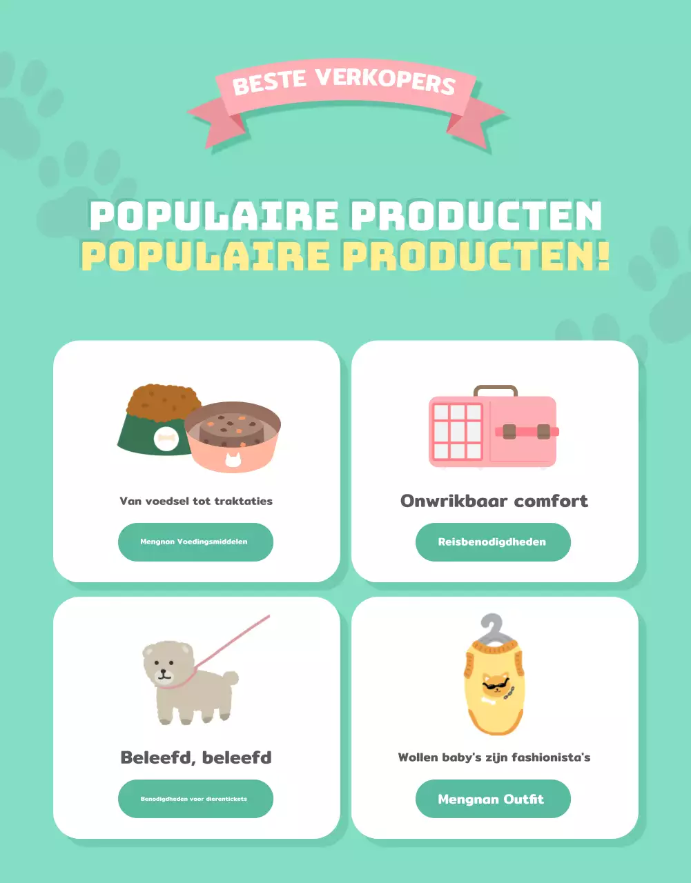 Een verzameling schattige dierenbenodigdheden in roze